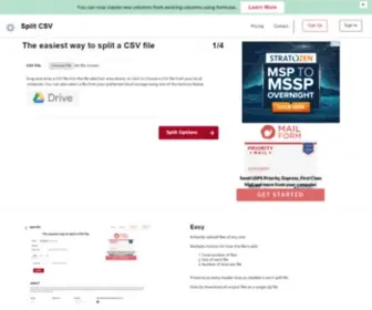 Splitcsv.com(Easily split your CSV files) Screenshot