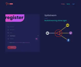 Splitstream.io(Social networks play a pivotal role in connecting people) Screenshot