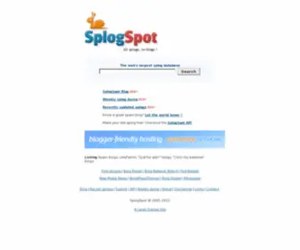 Splogspot.com(Spam blogs search engine) Screenshot