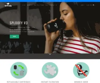 Sploofybrand.com(Sploofy personal air filter) Screenshot