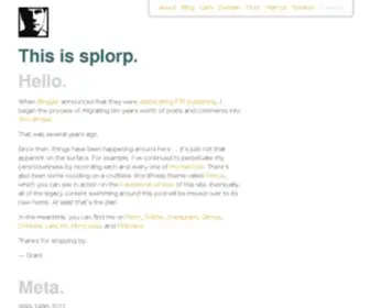 Splorp.com(This is splorp) Screenshot