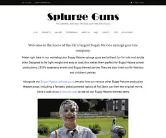 Splurgeguns.co.uk(One of the UK's leading Splurge Gun Hire Companies) Screenshot