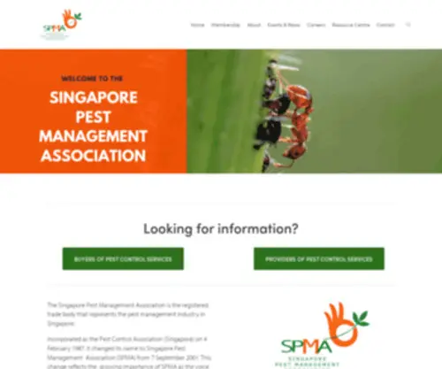 Spma.org.sg(Singapore Pest Management Association) Screenshot