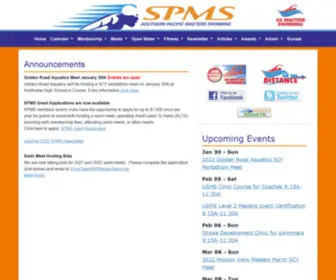 Spmasterswim.org(Southern pacific masters swimming) Screenshot