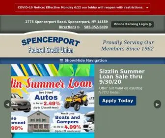 SPNfcu.org(Spencerport Federal Credit Union) Screenshot