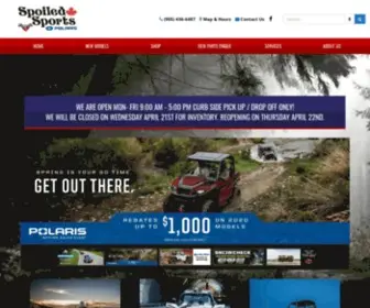 Spoiledsports.com(Home Spoiled Sports Courtice) Screenshot