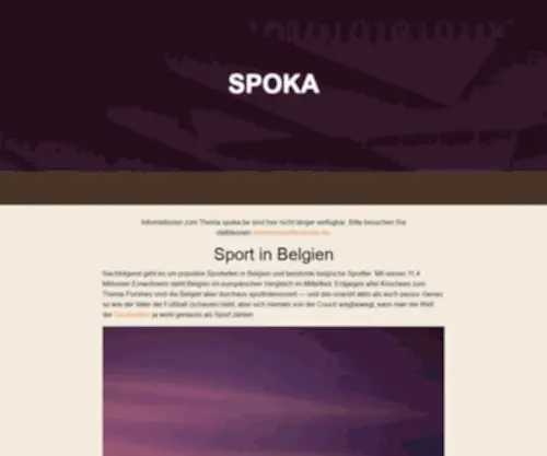 Spoka.be(Vind een sportkamp op jouw maat) Screenshot
