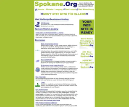 Spokane.org(Spokane Hotels) Screenshot