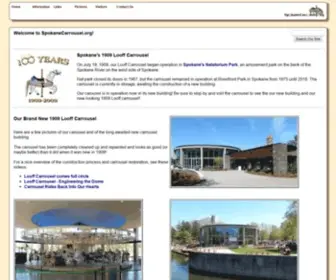 Spokanecarrousel.org(The 1909 Looff Carousel in Spokane) Screenshot