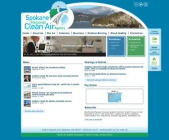 Spokanecleanair.org(Our mission at Spokane Clean Air) Screenshot