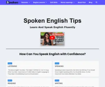 Spokenenglishtips.com(Spoken English Tips) Screenshot