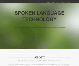 Spokenlanguagetechnology.com(Spoken Language Technology Website) Screenshot