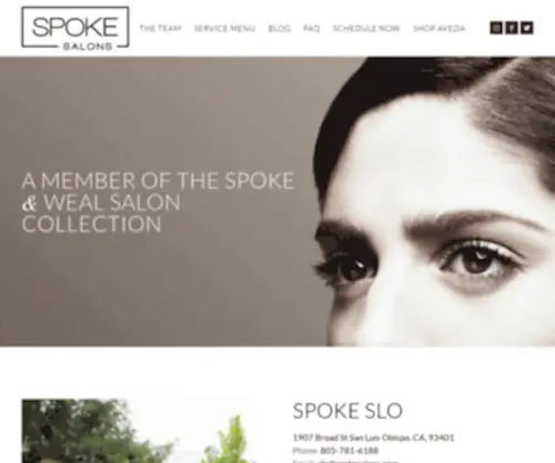 Spokesalons.com(Spoke Salons) Screenshot