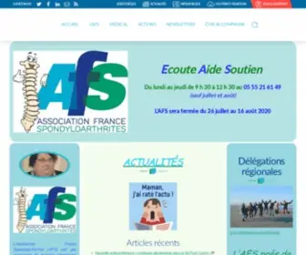 Spondylarthrite.org(AFS Association France Spondyloarthrites) Screenshot