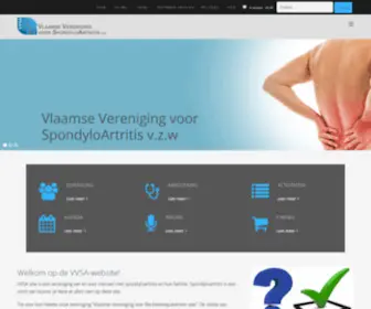 Spondylitis.be(Vlaamse Vereniging voor Bechterw) Screenshot