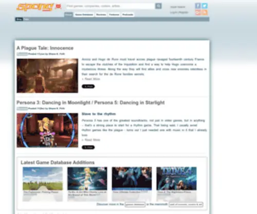 Spong.com(Home to the video games database) Screenshot
