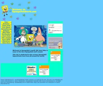 Spongebobworld.com(SpongeBob fan site) Screenshot