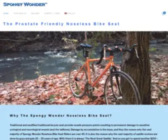 Spongywonder.com(Noseless Bike Seat for men and women by Spongy Wonder) Screenshot