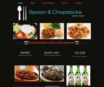 Spoonandchopsticks.net(Korean Cuisine) Screenshot