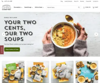 Spoonfulofcomfort.com(Gourmet Soup Delivery) Screenshot
