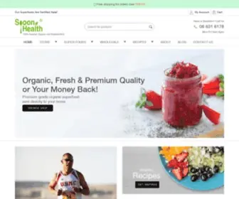 Spoonhealth.com(Spoon Health Organic Halal SuperFood Online Store) Screenshot