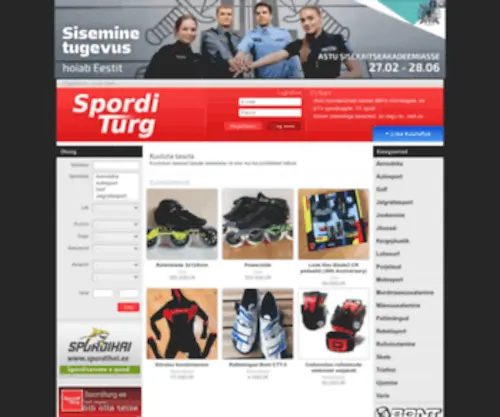 Sporditurg.ee(Spordikaupade kuulutused) Screenshot