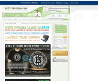 Sporebank.com(Spore Bank Mushroom Growing Supplies) Screenshot
