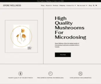 Sporewellness.com(Buy Microdosing Mushrooms Online Canada) Screenshot