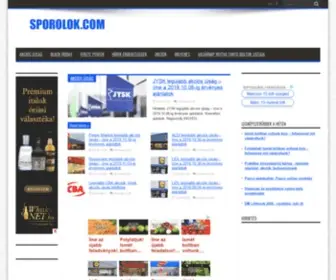 Sporolok.com(Főoldal) Screenshot