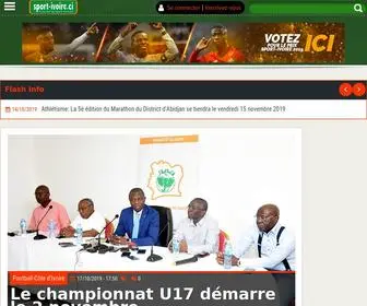 Sport-Ivoire.ci(Le portail du sport ivoirien) Screenshot