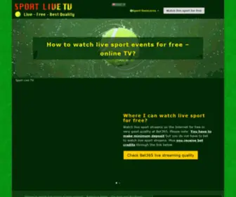 Sport-Live-TV.com(How to watch live sport events for free) Screenshot