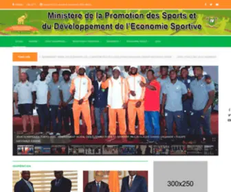 Sport.gouv.ci(MINISTERE DE LA PROMOTION DES SPORTS ET DU DEVELOPPEMENT DE L'ECONOMIE SPORTIVE) Screenshot