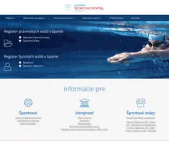 Sport.gov.sk(Portovy portal) Screenshot