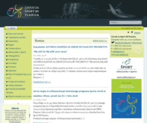 Sport.si(Zavod za šport Republike Slovenije Planica) Screenshot
