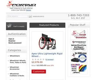 Sportaid.com(Wheelchairs for Sports & Everyday) Screenshot