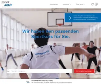 Sportaktiv.ch(Sportaktiv fördert mit einem Kursangebot von über 30 Sportarten den Breitensport) Screenshot