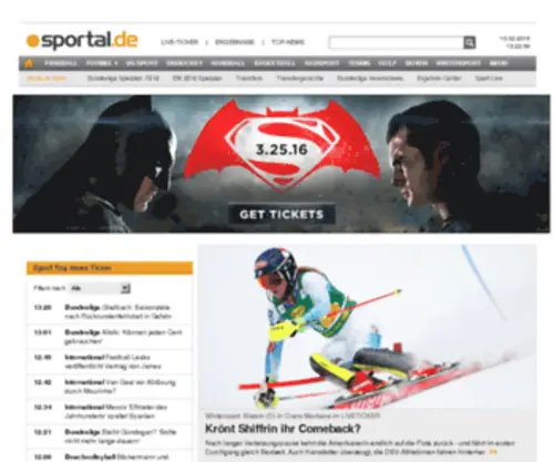 Sportal.at(Sport bei sportal.de) Screenshot