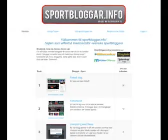 Sportbloggar.info(Bloggar på) Screenshot