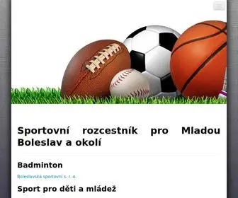 Sportboleslav.cz(Sportovní rozcestník pro Mladou Boleslav a okolí) Screenshot