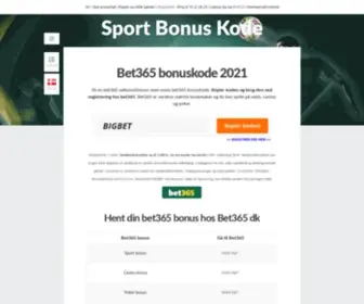 Sportbonuskode.dk Screenshot