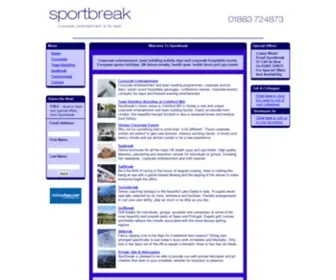 Sportbreak.co.uk(Corporate entertainment) Screenshot