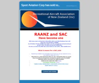 Sportflying.co.nz(Sport Aviation Corp has sold to) Screenshot