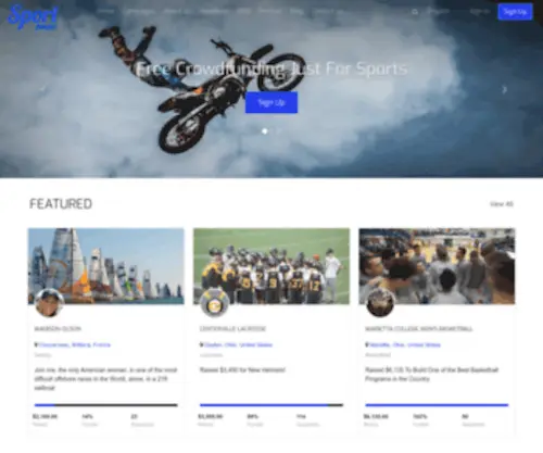 Sportfunder.com(Fundraising for Sports) Screenshot
