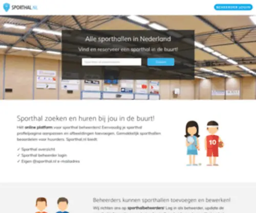 Sporthal.nl(Sporthal zoeken en huren bij jou in de buurt) Screenshot