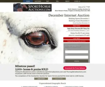 Sporthorseauctions.com(Internet Horse Auctions for Sport Horses & Ponies for show and breeding) Screenshot