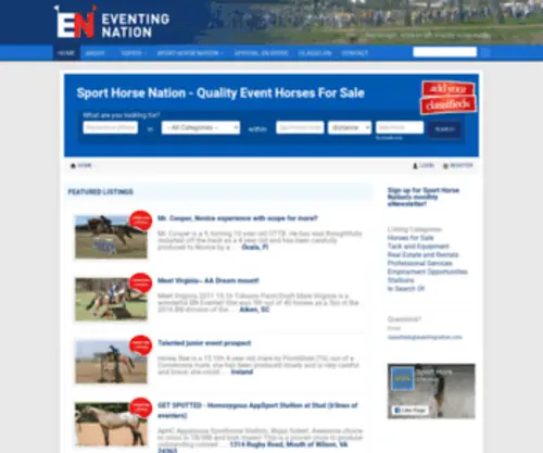 Sporthorsenation.com(Sport Horse Nation) Screenshot