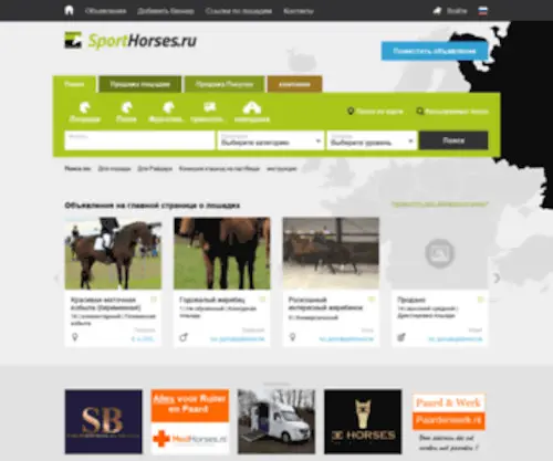 Sporthorses.ru(Продаются лошади) Screenshot