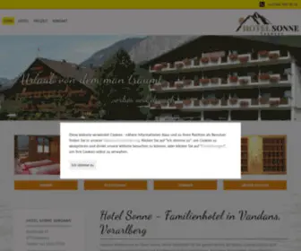 Sporthotel-Sonne.at(Hotel Sonne Vandans in Vorarlberg) Screenshot