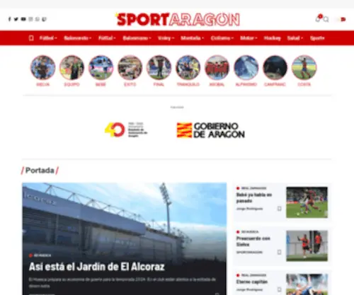 Sporthuesca.com(El Periódico Deportivo de Aragón) Screenshot