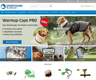 Sporthund.de(Hundesport Shop: Hundesport Artikel & Zubehör) Screenshot